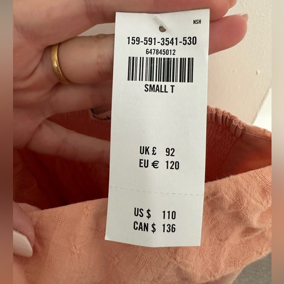 NWT Abercrombie coral Maxi Dress Small Tall - Picture 5 of 6